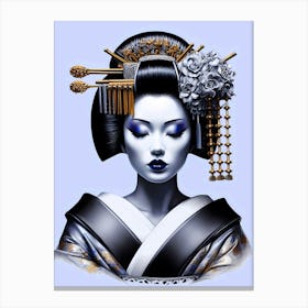 Japan Traditional Geisha Illustration By Ad 103 Canvas Print