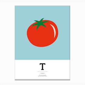 The Food Alphabet – T Canvas Print