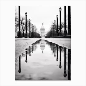Washington Dc Usa Black And White Analogue Photograph 2 Canvas Print