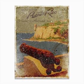 Vintage Travel Poster ― Discover Puerto Rico Canvas Print