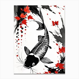 Koi Carp Art Canvas Print