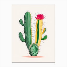 Parodia Cactus Minimal Line Drawing Canvas Print