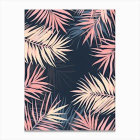 Palm Leaves Seamless Pattern 1 Canvas Print