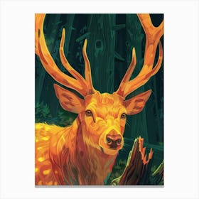 Deer In The Woods 12 Canvas Print