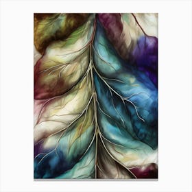 Abstract Leaf Painting Canvas Print