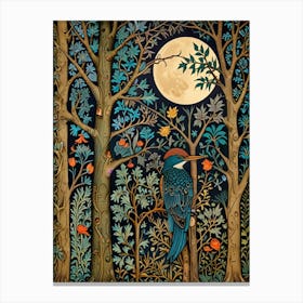 William Morris Kingfisher In The Forest Canvas Print