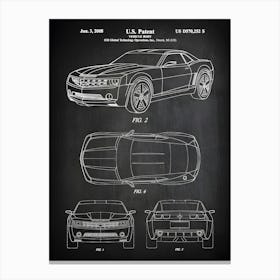 Sports Car Patent Print, Muscle Car 2008 Camero Poster, Camero Car Decor, Camero Art, Car Poster, Sports Car Wall Art, Vc2521 Canvas Print