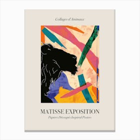 Lion 2 Matisse Inspired Exposition Animals Poster Canvas Print