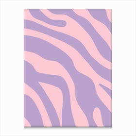 Pink And Purple Retro Lines Canvas Print