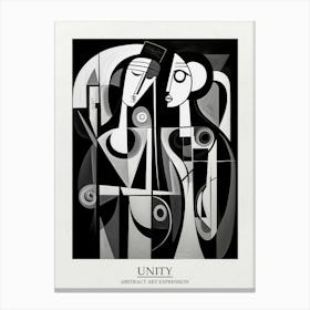Unity Abstract Black And White 4 Poster Canvas Print