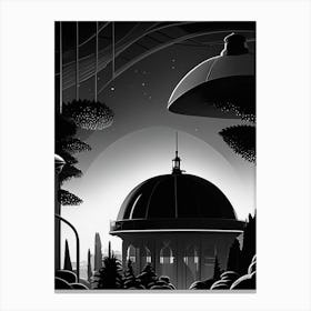 Observatory Noir Comic Space Canvas Print