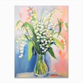 Flower Painting Fauvist Style Lily Of The Valley 2 Canvas Print