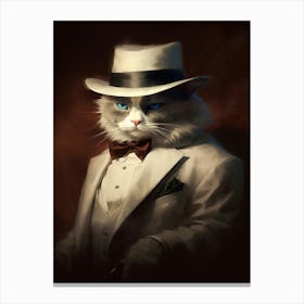Gangster Cat Ragdoll Canvas Print