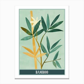 Bamboo Tree Flat Illustration 3 Poster Canvas Print