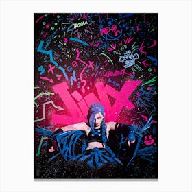 Arcane: Jinx Graffiti Canvas Print