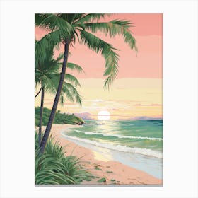 A Canvas Painting Of Seven Mile Beach, Negril Jamaica 1 Canvas Print