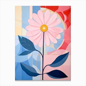 Daisy 7 Hilma Af Klint Inspired Pastel Flower Painting Canvas Print