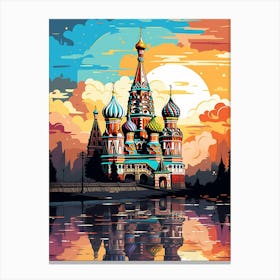 Saint Basil's Cathedral Amidst Moscow's Skyline Canvas Print