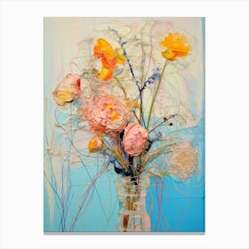 Abstract Flower Painting Everlasting Flower 4 Canvas Print
