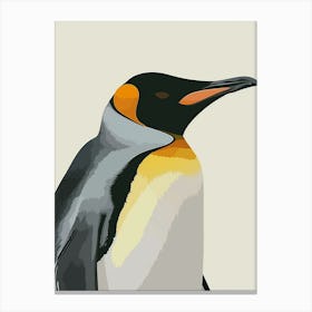 Emperor Penguin Cooper Bay Minimalist Illustration 1 Canvas Print
