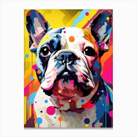 French Bulldog Pop Art Paint 2 Canvas Print