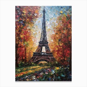 Eiffel Tower Paris France Monet Style 34 Canvas Print