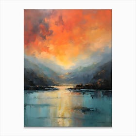 Sunset Over The Loch Canvas Print