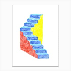 Stairs Drawing Canvas Print