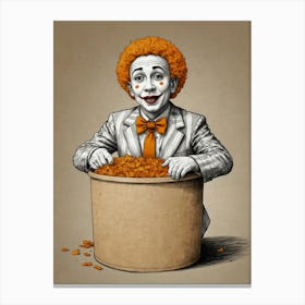 Clown In A Bucket Canvas Print