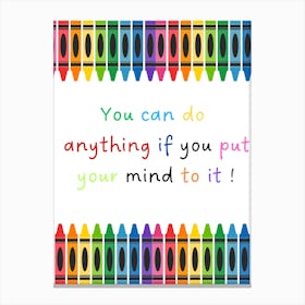 Crayon Mind Canvas Print