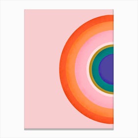 Colorful Half Circles Canvas Print