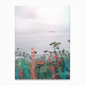 Flowers In The Beach Canvas Print