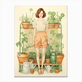 Garden Girl Canvas Print