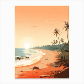 Baga Beach Goa India Golden Tones 2 Canvas Print