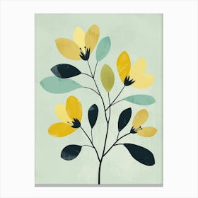 Mahogany Tree Flat Illustration 5 Canvas Print