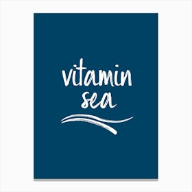 Vitamin Sea - Dark Blue Canvas Print