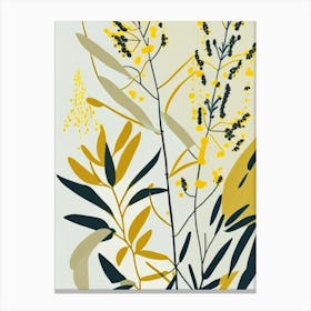 Goldenrod Wildflower Modern Muted Colours 2 Canvas Print