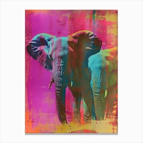 Elephant Polaroid Inspired 4 Canvas Print