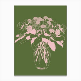 Bouquet Of Arranged Flowers Canvas Print