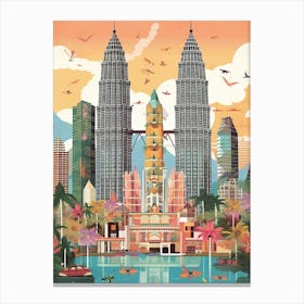 The Petronas Towers Kualalumpur, Malaysia Canvas Print