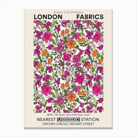 Poster Aster Amaze London Fabrics Floral Pattern 9 Canvas Print
