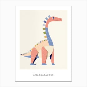 Nursery Dinosaur Art Amargasaurus 2 Poster Canvas Print