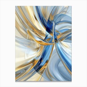 Abstract Blue And Gold 12 Canvas Print