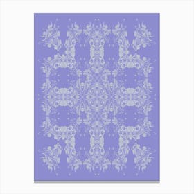Imperial Japanese Ornate Pattern Lilac And Grey 1 Canvas Print