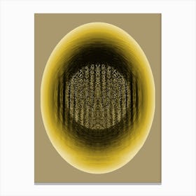 Dark Cosmic Egg Yellow 2 Canvas Print