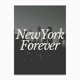 New York Black & White Retro Photography Travel Canvas Print