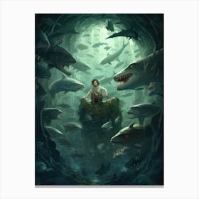 Man In The Cave Canvas Print