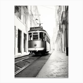 Lisbon, Portugal, Black And White Photography 3 Canvas Print