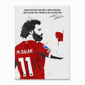 Mohamed Salah Quotes Canvas Print