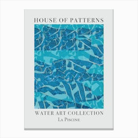 House Of Patterns La Piscine Water 14 Canvas Print